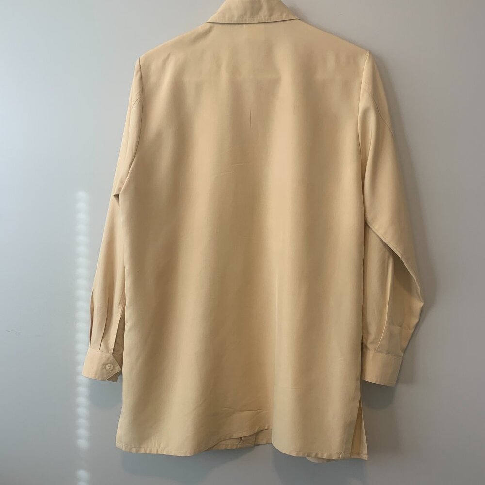 OUI button down collared blouse 100% silk - Picture 2 of 12